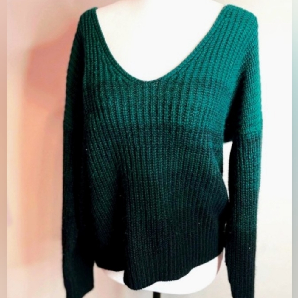*2 For $30* Forever 21 Green Ombre Sweater, Size Small